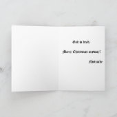 Père Noël Nietzsche drôle de carte de Noël athée (Intérieur)