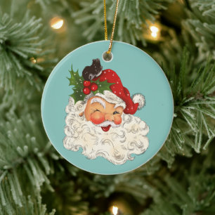 père Noël No. 5 Ornement en céramique