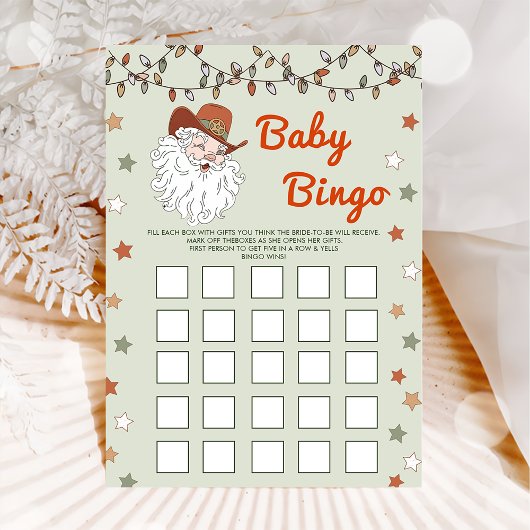 Père Noël Noël Anniversaire Fête Bingo Carte de je