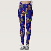 père Noël noël singe émoji leggings (Devant)