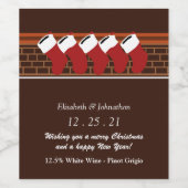 Père Noël Noël Stockage Étiquette de vin (Étiquettes simples)