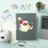 Père Noël noire avec Sticker Holly (Couverture iPad)