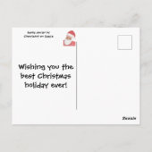 Père Noël noire en Pointillisme Cartes postales pe (Dos)