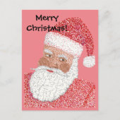 Père Noël noire en Pointillisme Cartes postales pe (Devant)