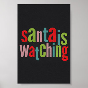 Père Noël observe le tableau coloré