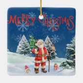 Père Noël Ornement de Noël (Dos)
