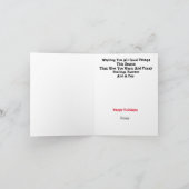 Père Noël Ours en peluche avec stéthoscope Carte d (Intérieur)