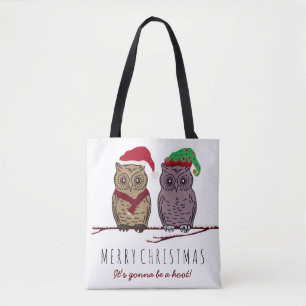 Père Noël Owl et Elf Owl Sac fourre-tout