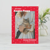 Père Noël Paws Meowy Carte photo de chat de Noël (Debout devant)