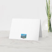 Père Noël pélicans Cartes de Noël de vacances. (Dos)