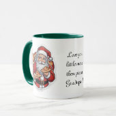 Père Noël Pizza Party Christmas Mug modifiable (Devant gauche)