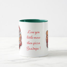 Père Noël Pizza Party Christmas Mug modifiable