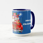 Père Noël & Poodle Joyeux Noël Pickup Mug (Devant droit)