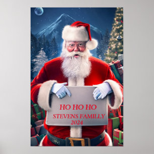 Père Noël Poster intime de la Bénédiction des jeun