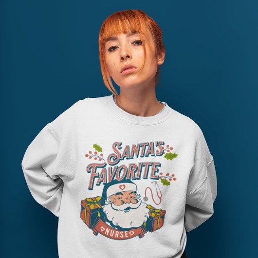 Père Noël Préférée Sweatshirt de base pour femmes