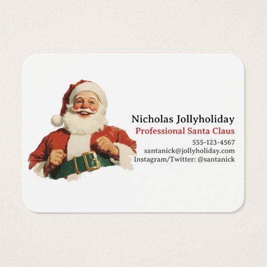 Père Noël professionnel Retro Vintage informel (Devant)