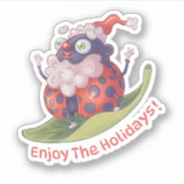 Père Noël Profitez Du Sticker De Vacances (Devant)