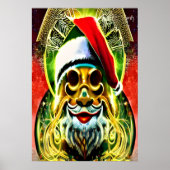 Père Noël psychédélique | AI Art Poster (Devant)