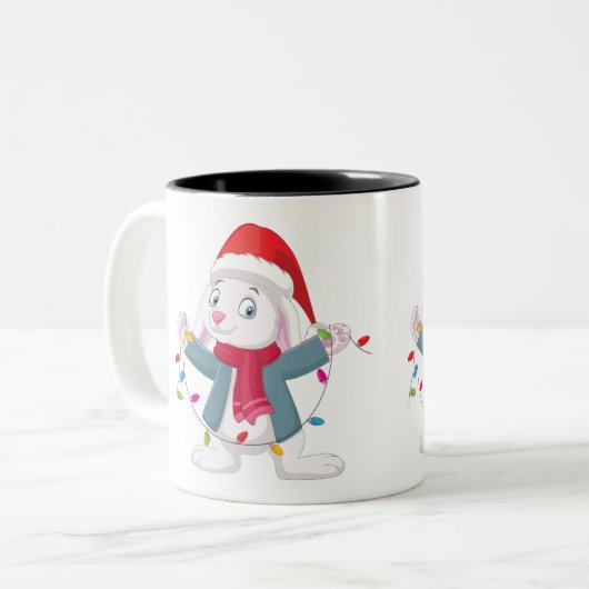 Père Noël Rabbits Christmas Mug (Devant gauche)