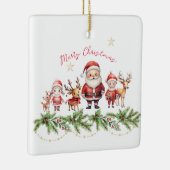 Père Noël, Reindeer et les enfants Ornement de Noë (Droite)