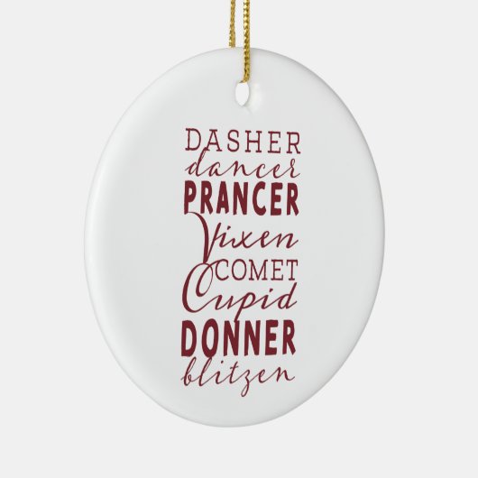 Père Noël Reindeer Ornement de Noël (Droite)