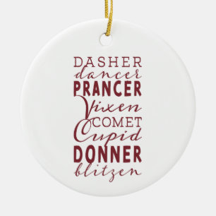 Père Noël Reindeer Ornement de Noël