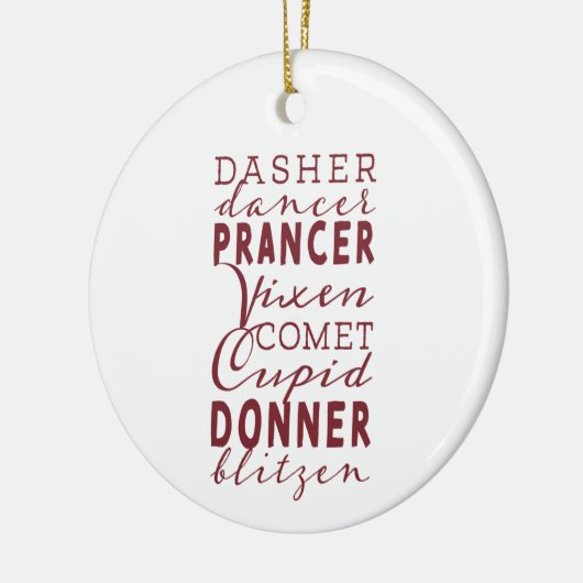 Père Noël Reindeer Ornement de Noël (Gauche)