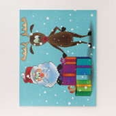 Père Noël & Reindeer Puzzle (Vertical)