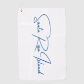 Père Noël Rosa Island Golf Serviette Blue Logo (Devant)