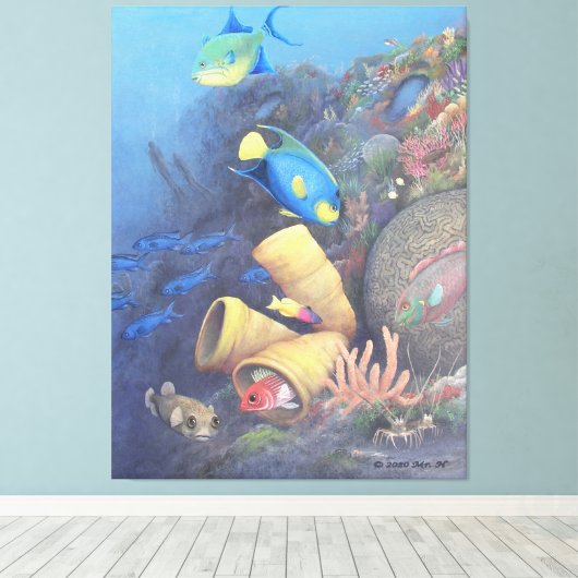 Père Noël Rosa Wall 1 Beaux-Art Enveloppé toile Im (Insitu (Plancher de Bois))