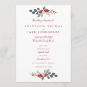 Père Noël Rosa Wedding Programme (Devant)