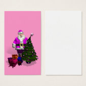 Père Noël rose (Devant & derrière)