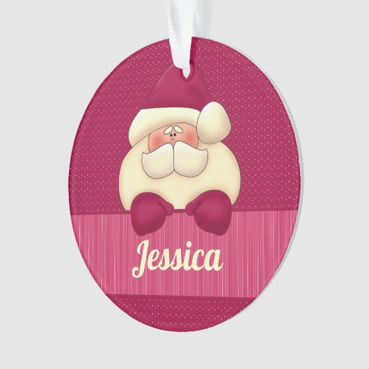 Père Noël rose avec nom Noël (devant)