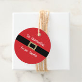 Père Noël rouge or noir étiquettes cadeaux de Noël (En situation)