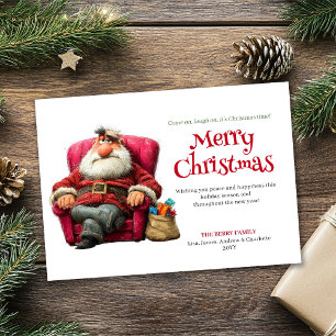 Père Noël sarcastique carte de Noël numérique modi
