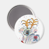 Père Noël Schnauzer Magnet (Recto/Verso)