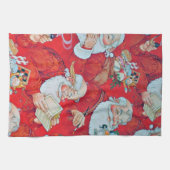 Père Noël, serviette de cuisine de Noël (Horizontal)