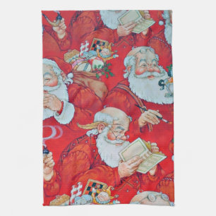 Père Noël, serviette de cuisine de Noël