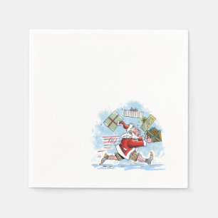 Père Noël serviettes en papier à cocktail non prép
