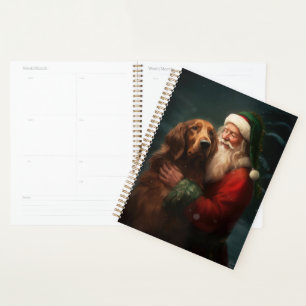Père Noël Setter Rouge Irlandais Noël Festif