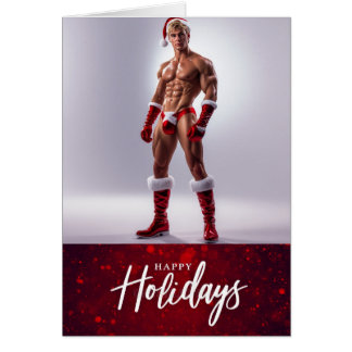 Père Noël sexy Joyeuses Fêtes - Carte de Noël