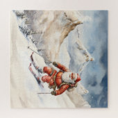 Père Noël Skiing Puzzle (Horizontal)