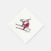 Père Noël Skiing serviettes en papier (Coin)