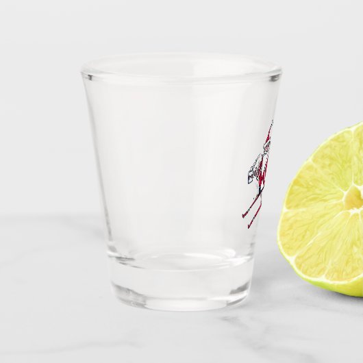 Père Noël Skiing verre transparent (Gauche)