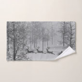 Père Noël Sleigh dans un pays d'hiver (Serviette à main)