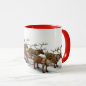 Père Noël, Sleigh et Reindeer Mug (Devant droit)
