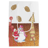 Père Noël Snowman Joyeux Noël Sacs cadeaux (Dos)