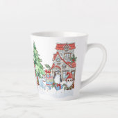 Père Noël Snowman Reindeer Christmas Latte Mug (Droite)