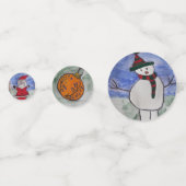 Père Noël & Snowmen Table Confetti (Derrière)