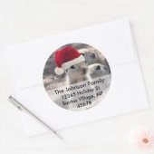 Père Noël Squirrel Étiquettes de adresse (Enveloppe)